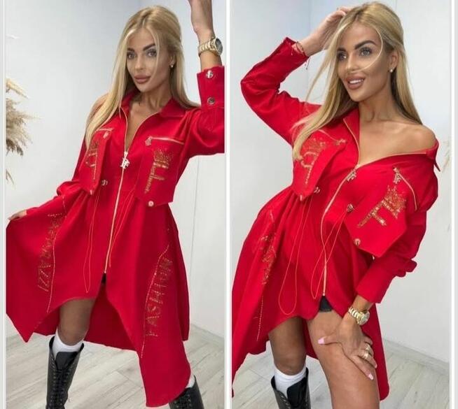 Sukienka czerwona, firmy PAPARAZZI fashion orginal