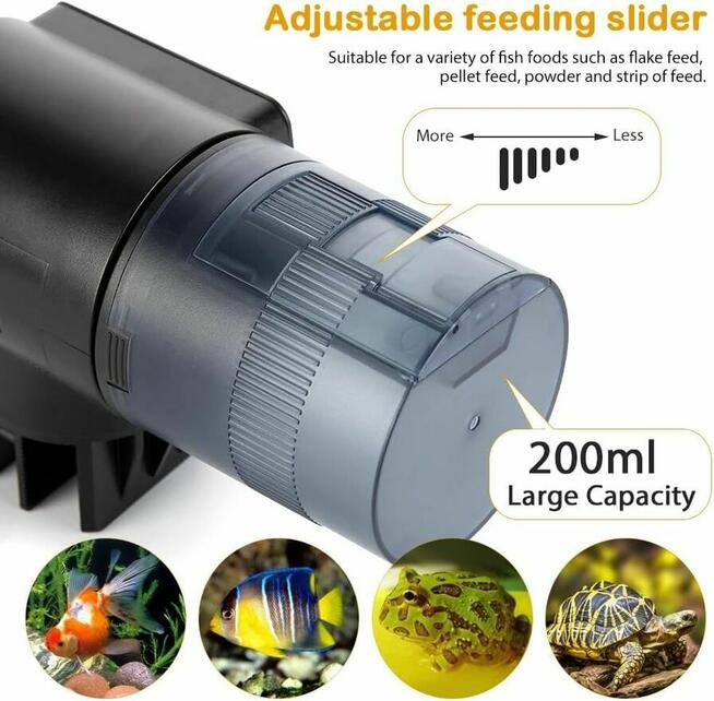Automatyczny karmnik do akwarium dozownik karmy do ryb rybek