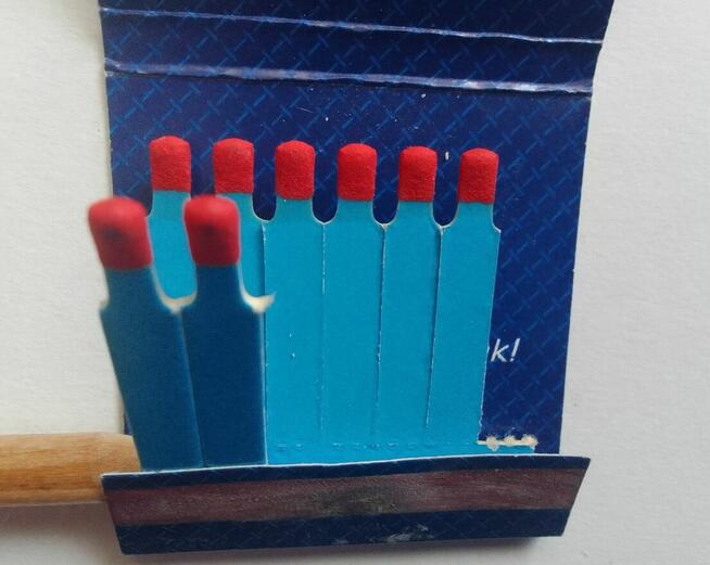 Kolekcjonerskie zapałki MARLBORO FROST BLUE książeczkowe