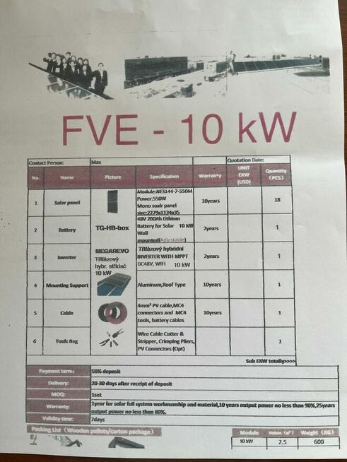 Panele PV +Bank Energii 10KW