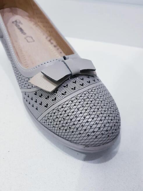 Damskie skórzane mokasyny, czółenka