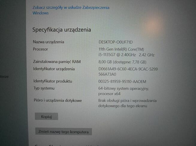 Sprzedam laptop Acer aspire 5