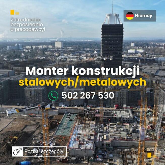 Monter-Brygadzista konstrukcji stalowe, metalowe – Niemcy