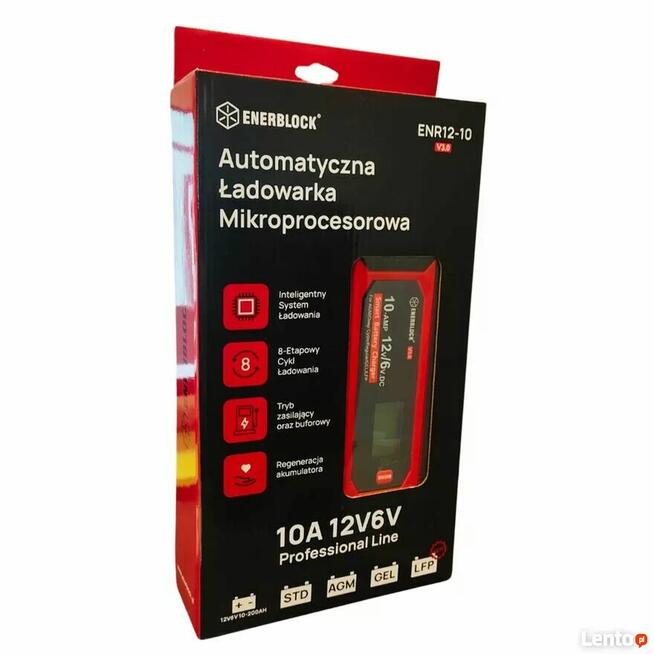 Automatyczna ładowarka mikroprocesorowa Enerblock 6/12V 10A