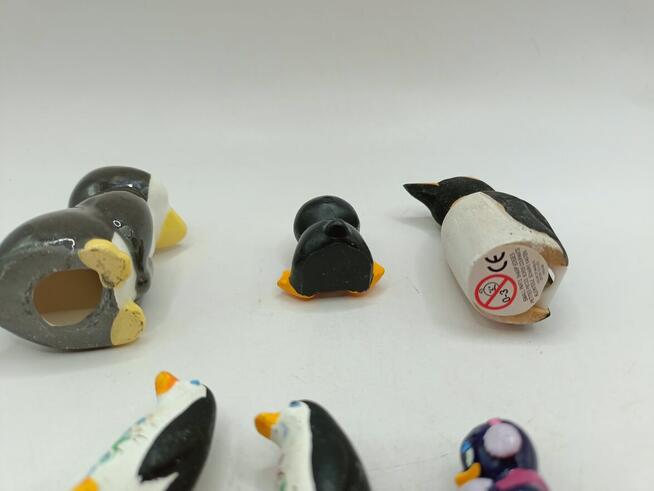 Ceramiczne ozdoby rodzina pingwinów mini figurki, dekoracja