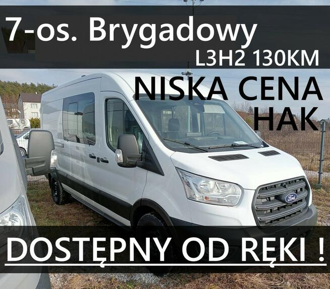 Ford Transit L3H2 130KM 7-os. Brygadowa 7-os. Kamera Dostępny od ręki ! 1848 zł