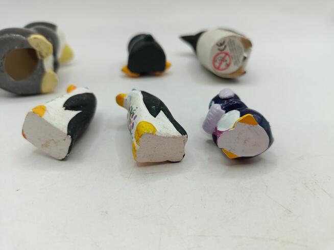 Ceramiczne ozdoby rodzina pingwinów mini figurki, dekoracja
