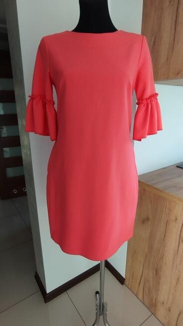 Sukienka koralowa z kieszeniami nowa