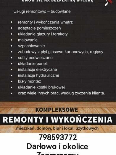 Składanie mebli, przeprowadzki, opróżnianie pomieszczeń