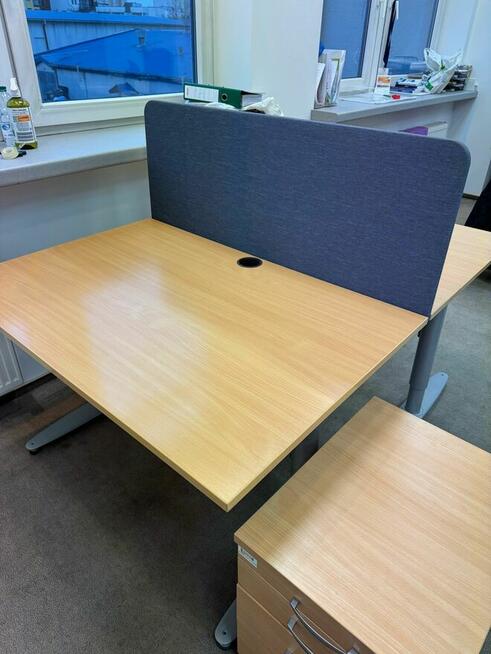 Biurko 100x60 biurka stoły buk KINNARPS regulowana wysokość