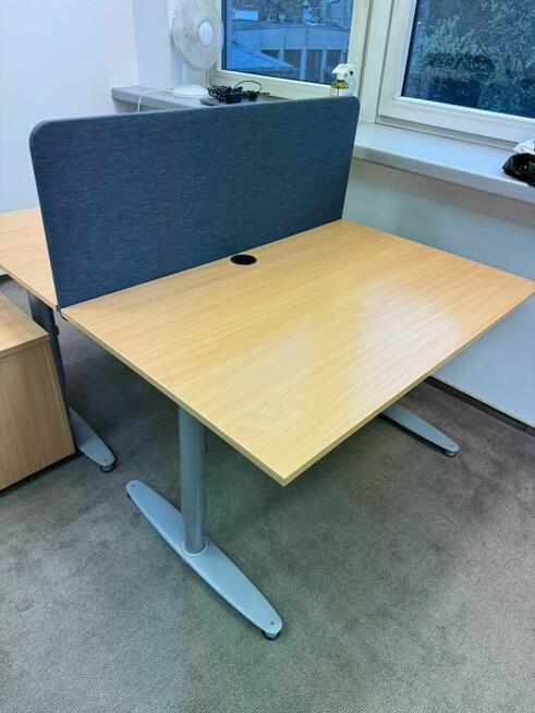 Biurko 100x60 biurka stoły buk KINNARPS regulowana wysokość