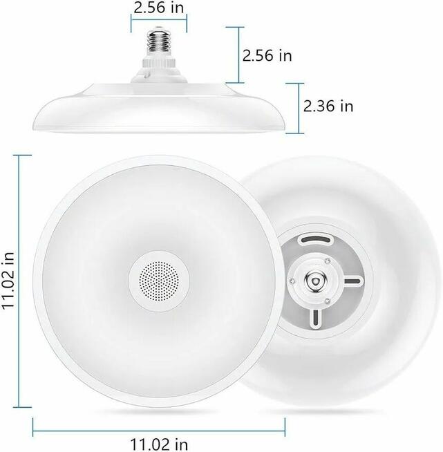 Lampa z Głośnikiem Bluetooth Plafon sufitowy na sufit RGB