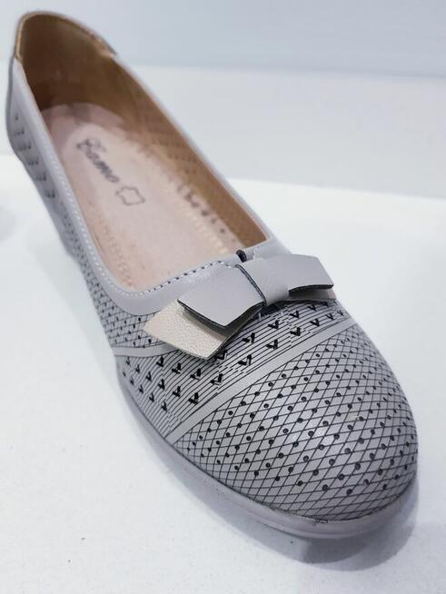 Damskie skórzane mokasyny, czółenka