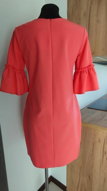 Sukienka koralowa z kieszeniami nowa