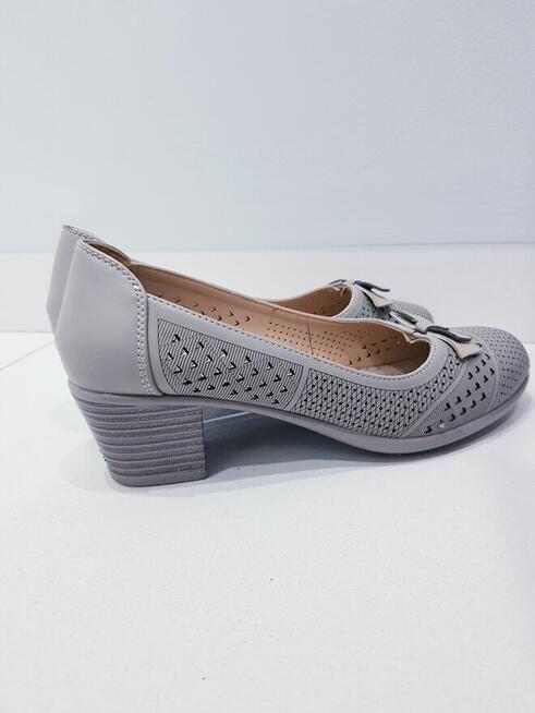 Damskie skórzane mokasyny, czółenka