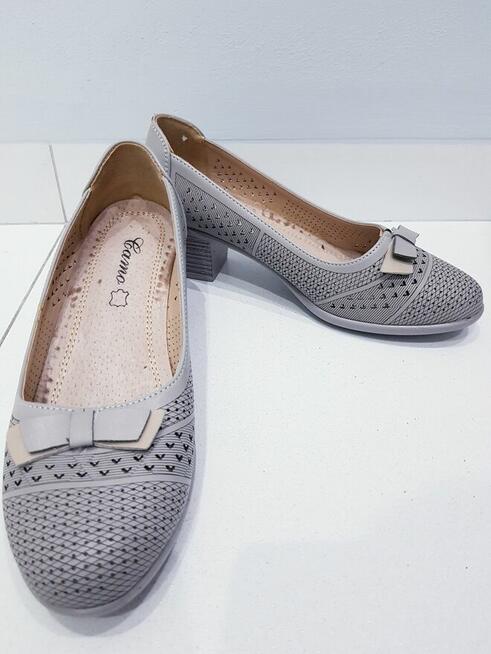 Damskie skórzane mokasyny, czółenka