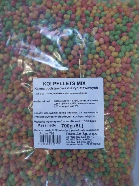 Dako-Art pokarm ryby oczka wodne Koi Pellet Mix 1200 g