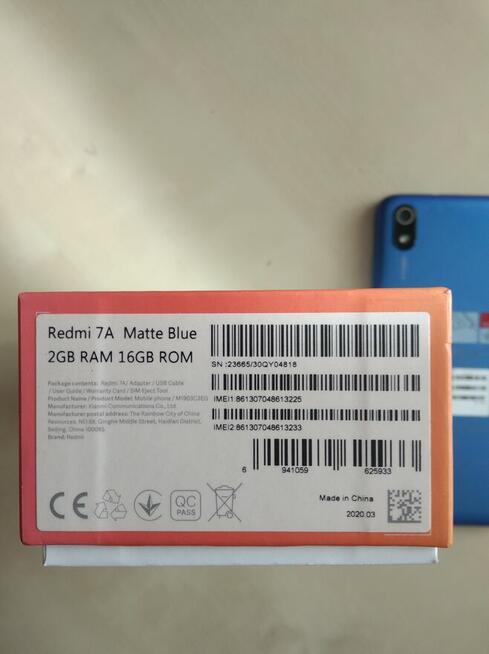 Smartfon Xiaomi Redmi 7A 2 GB / 16 GB niebieski