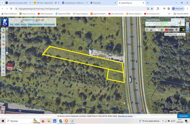 Sprzedam działkę inwestycyjno-mieszkaniową.