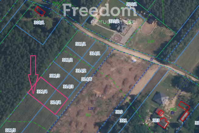 Działka z WZ na skraju lasu, blisko autostrady A2