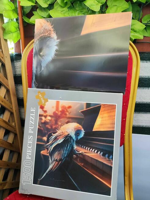 Puzzle układanka Drewniane z drewna Sowa 1500 plakat