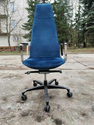 Fotel gabinetowy Bejot granatowy welurowy 3 szt fotel dyrekt