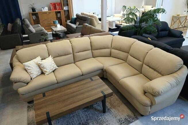 Narożnik Puchacz 3x2- skóra naturalna, bez funkcji