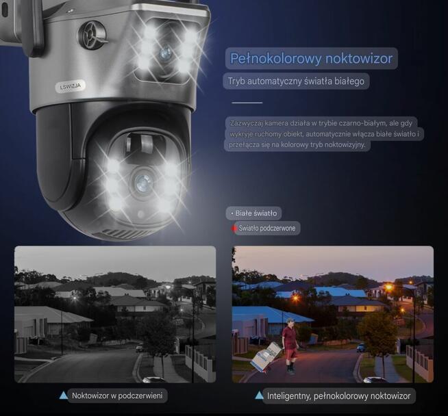 Kamera Solarna Obrotowa IP66 8MP 4G LTE