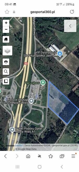 Działka przemysłowa Lubicz Dolny 8500 m2