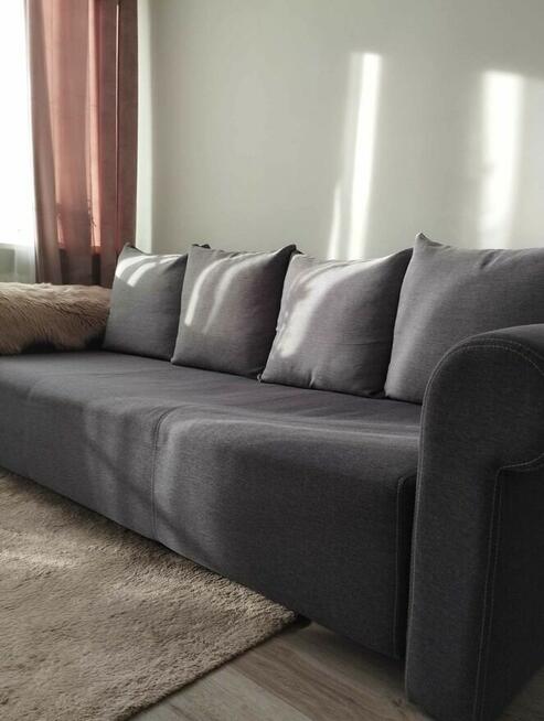 Kanapa rozkładana sofa szeroka szara