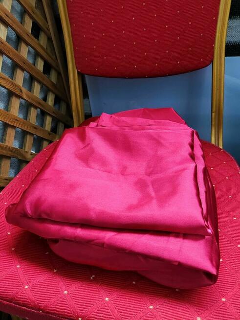 Pościel na kołdrę Poduszkę poszewka satynowa czerwona