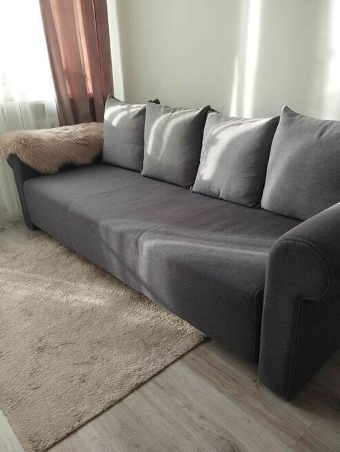 Kanapa rozkładana sofa szeroka szara