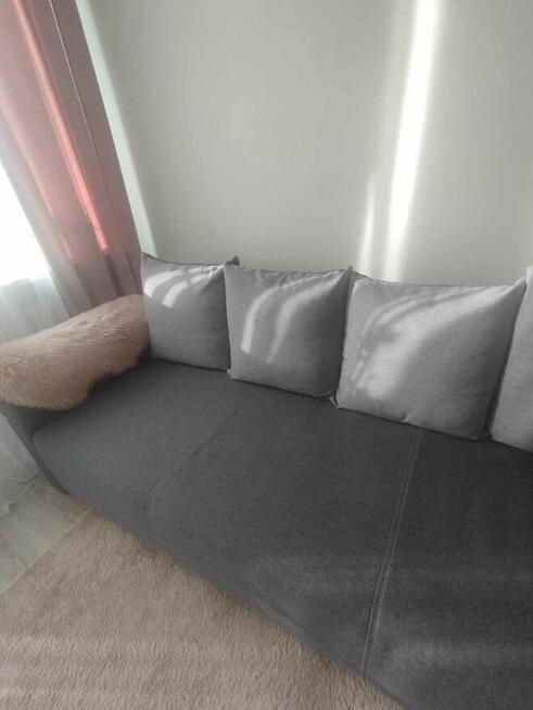 Kanapa rozkładana sofa szeroka szara