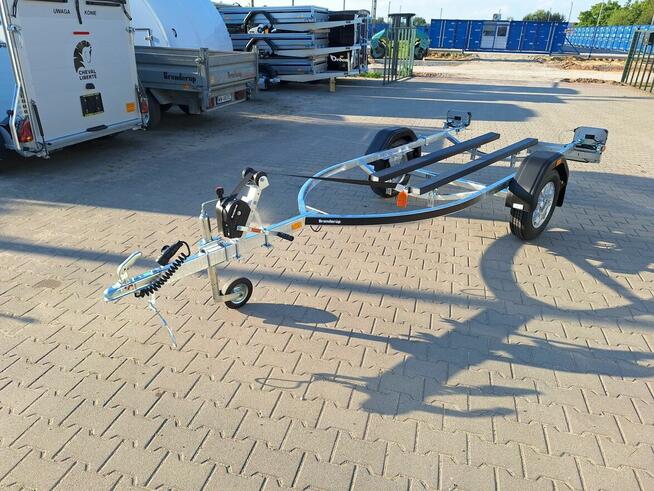 Przyczepa do przewozu skutera wodnego z płozami