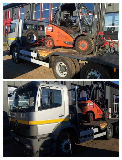 Transport maszyn wózków ładowarek podnośników pomoc drogowa