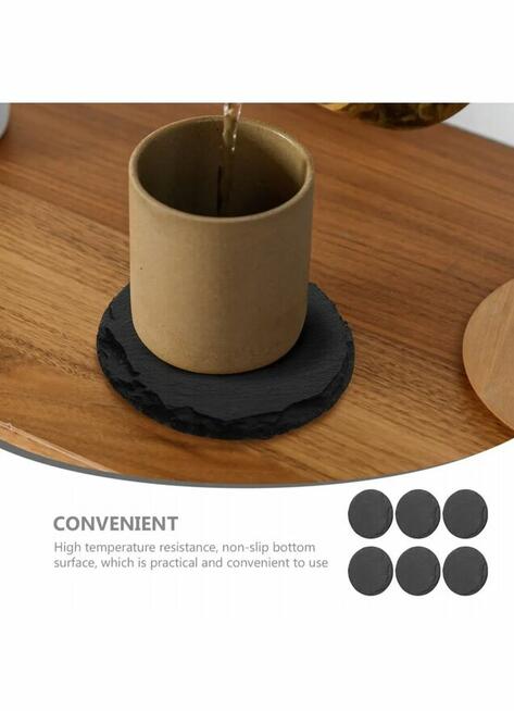 Kamienne podstawki pod kubki 6 szt