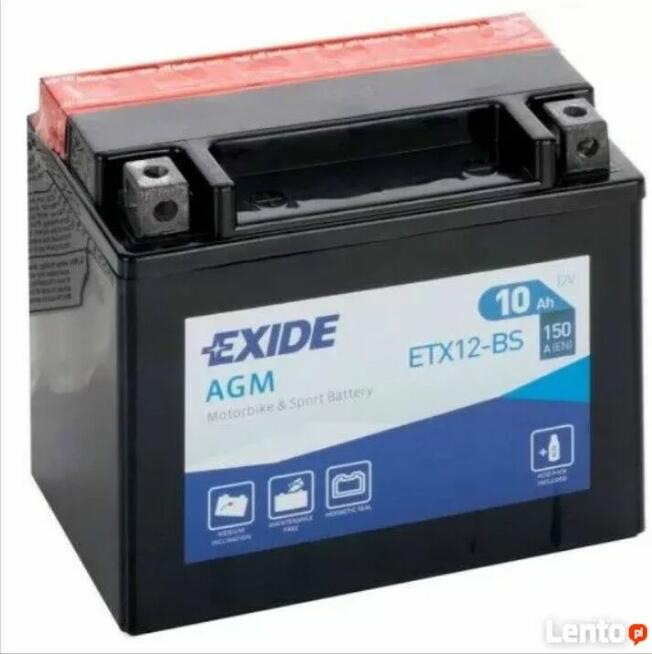 Akumulator motocyklowy ETX12-BS YTX12-BS 12V 10Ah 150 EXIDE