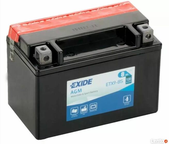Akumulator motocyklowy EXIDE ETX9-BS YTX9-BS – DARMOWY DOWÓZ