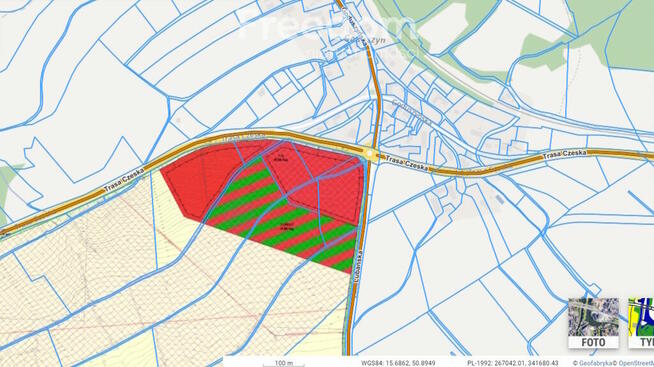 Atrakcyjna działka usługowa trasa Czeska!