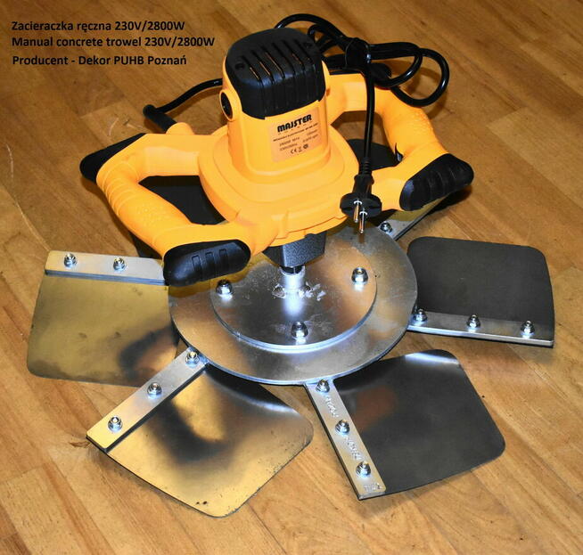 Akumulatorowa lekka zacieraczka do betonu