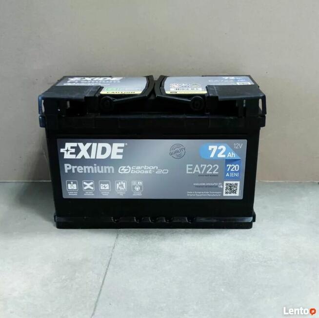 Akumulator 72Ah 720A Exide Premium EA722