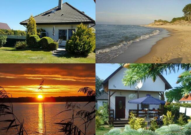 Dwa domy i holenderka nad morzem i jeziorem