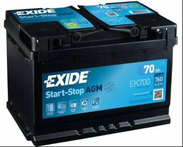 Akumulator 70Ah 760A EXIDE AGM START&STOP