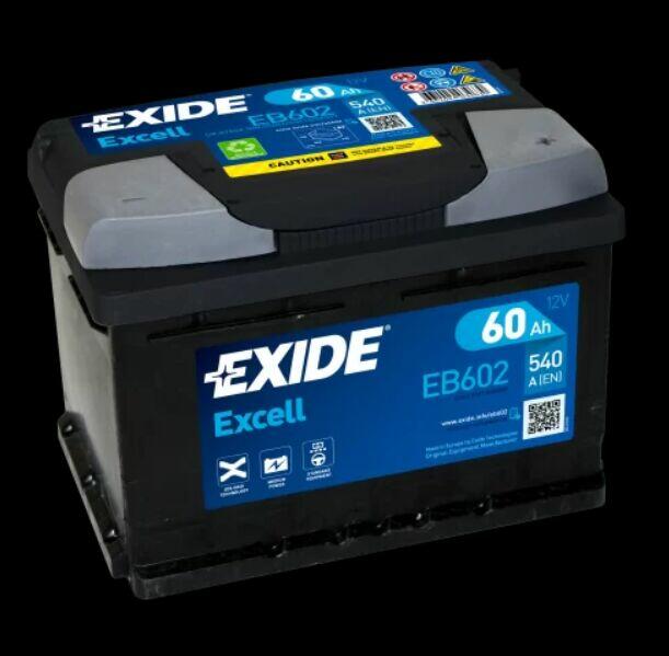Akumulator 60Ah 540A EB602 Exide Excell