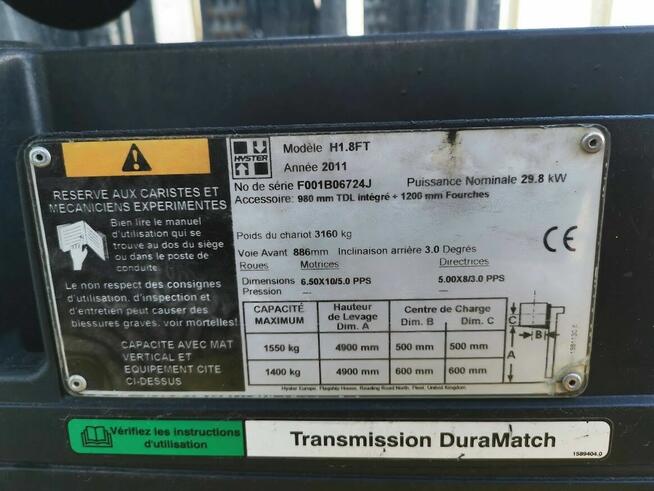 Wózek widłowy Hyster H1.8FT 34 000 netto