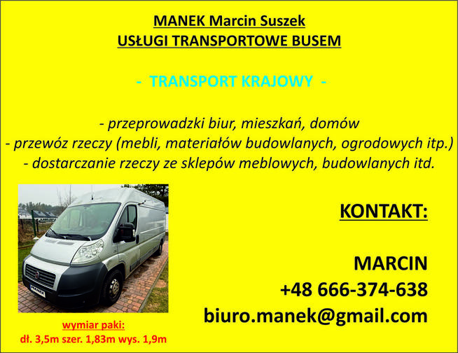 Transport busem woj. zachodniopomorskie, cała Polska