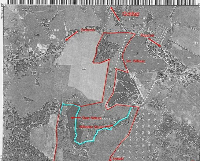 50 ha ziemii z dostępem do jeziora. Mazury Garbate