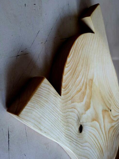 Koryto KORYTKO DREWNIANE DŁUBANE TACA na jedzenie 40cm