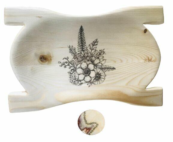 Talerz TACA na przekąski KORYTO góralskie drewniane na mięso