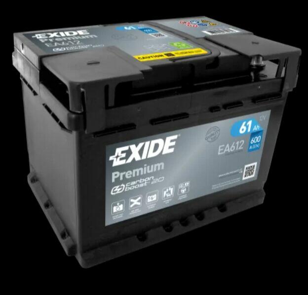 Akumulator 61Ah 600A EA612 Exide Premium